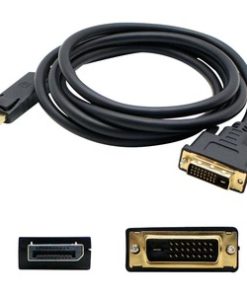 AddOn DISPLAYPORT2DVI10F-5PK 5PK 10ft DisplayPort 1.2 Male to DVI-D Dual Link (24+1 pin) Male Black Cables Which Requires DP++ For Resolution Up to